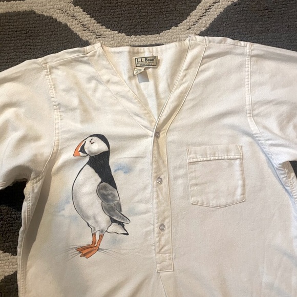 COPY - Vintage 80s L.L. Bean Flannel Puffin Nightgown - Picture 3 of 9